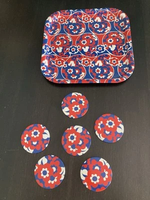 Mid century 1960’s Ian Logan for J.R.M.Design Ltd, Tablett mit Untersetzer, Set - Bild 1 von 4