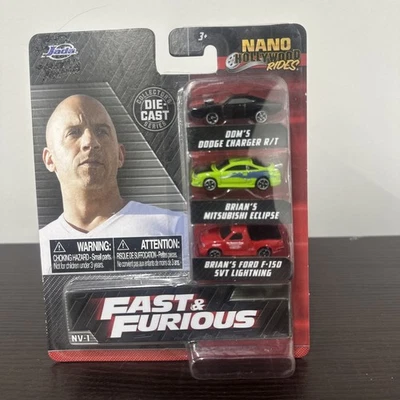2019 Jada Nano Hollywood Rides Fast & Furious NV-1 Charger Eclipse F-150 - Image 1 of 2