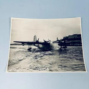 WW2 SUNDERLAND BOAT PLANE PLYMOUTH SOUND CITADEL RAF RAAF AUSTRALIAN PHOTOGRAPH - Foto 1 di 12