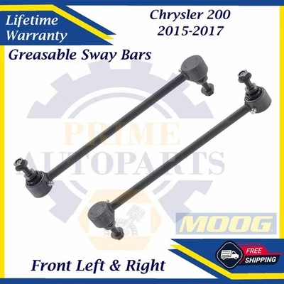 Barras estabilizadoras delanteras engrasables MOOG OEM para Chrysler 200 2015-2017 garantía de por vida Foto 1 de 4