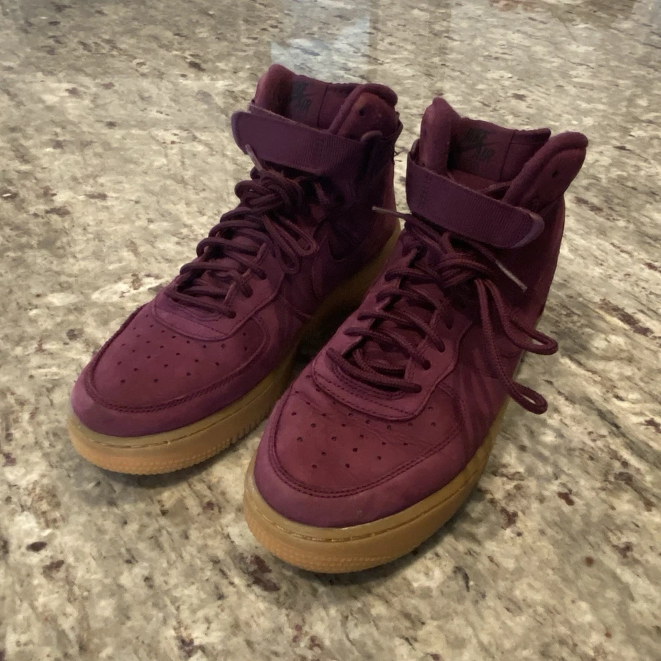Nike Air Force One High WB Bordeaux (GS) США молодежный размер 6,5 922066-600 - Изображение 1 из 4