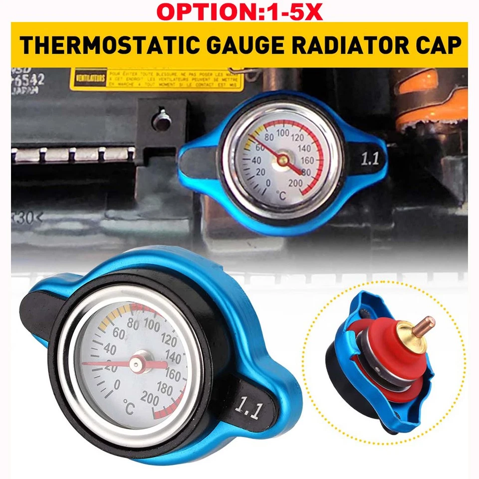 Tapa termostática de radiador de cabeza pequeña de 1,1 bar medidor de temperatura apto para automóvil Foto 1 de 4