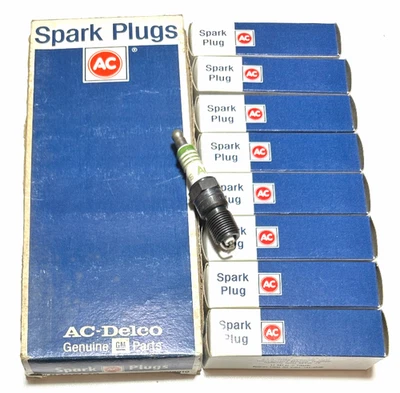 Set of 8 NOS ACDelco Spark Plugs R42CLTS | 5613818 Made in USA - Image 1 of 3