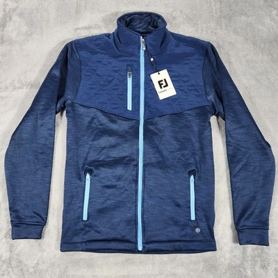 FootJoy Jacket Mens Small Navy ThermoSeries Hybrid Midlayer Golf Full Zip Fleece - Image 1 of 4
