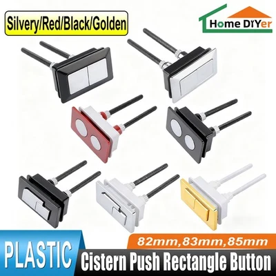 82~85mm Replacement Dual Flush Toilet Cistern Push Rectangle Button Water Saving - Image 1 of 4