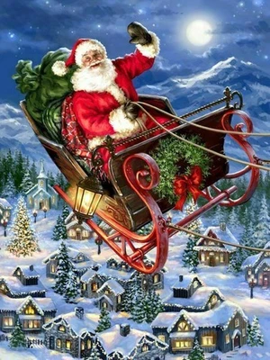 Christmas Jigsaw Puzzle by Springbok Delivering Christmas 500 Piece Made in USA - Image 1 of 4