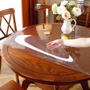 OstepDecor Clear Round Table Protector 24 Inch Dia. 24 Inches, - Picture 1 of 7