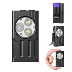 EDC Taschenlampe, 1000 Lumen Mini Taschenlampe mit Magnet, Wiederaufladbare UV-Flas... - Bild 1 von 8