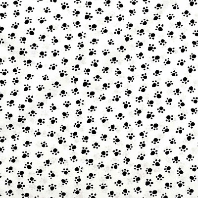 MICHAEL MILLER "PAW PRINTS" CX5456 Ebony by the 1/2 yard - Image 1 of 3