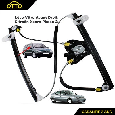 Mecanisme Leve Vitre Electrique Avant Droit Xsara Break Phase 2 9643807980 - Photo 1/4