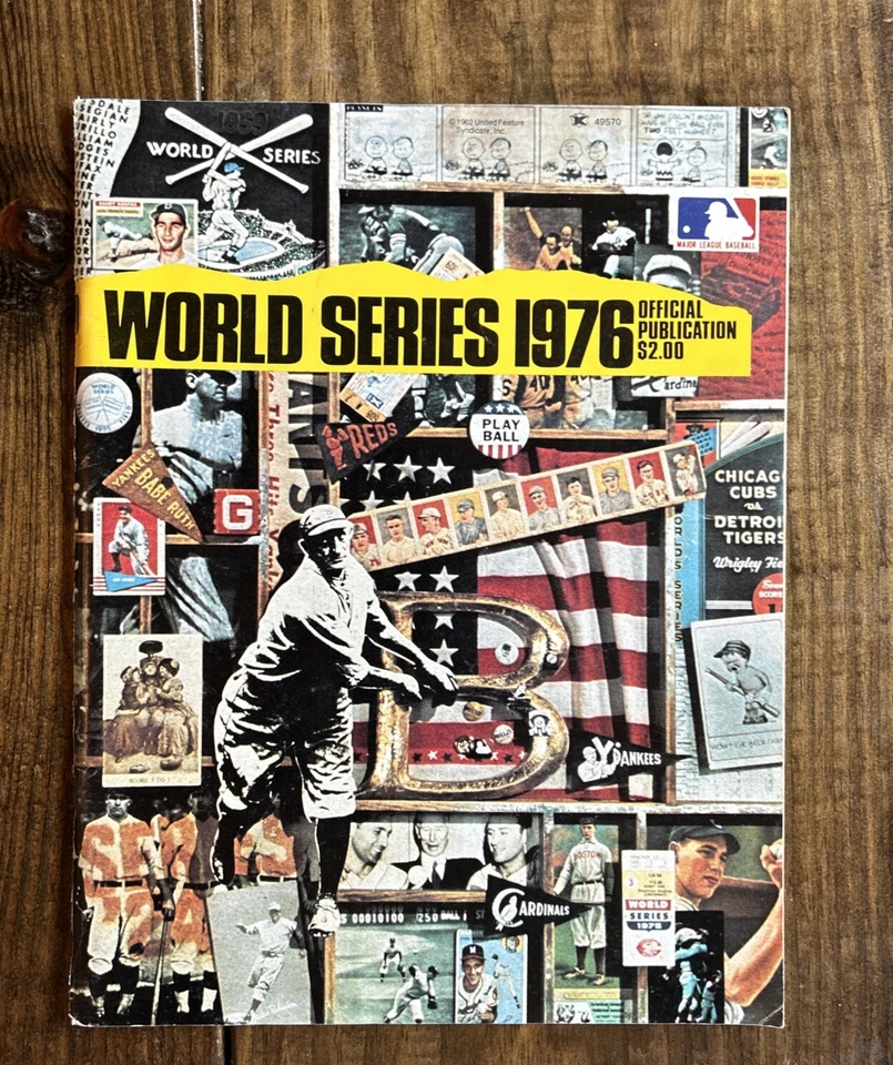 WORLD SERIES 1976 OFFICIAL PUBLICATION-CINCINNATI REDS VS NEW YORK YANKEES-GOOD - Image 1 of 1