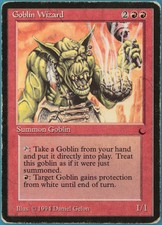 Goblin Wizard The Dark HEAVILY PLD Red Rare MAGIC MTG CARD (ID# 233977) ABUGames