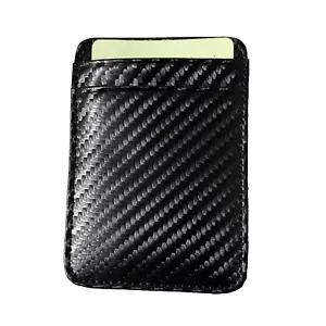 Perry Ellis Portfolio Men's Leather Phone Card Wallet Holder Sticker Black NWT - Picture 1 of 6