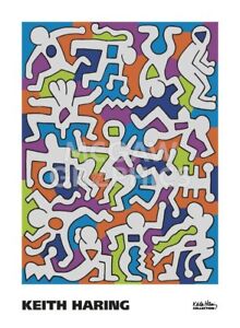Untitled (Palladium Backdrop), 1985 by Keith Haring Art Print Pop Poster 22x30