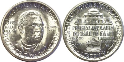 1951 50C Booker T. Washington Silver Commemorative Half Uncirculated - Image 1 of 3