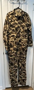 Vntg Walls Blizzard Pruf Insulated Coveralls USA Duck Camo Men's Size L Tall - Picture 1 of 19