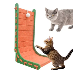 Cat Scratch Post L Shaped Scratch Ball Playing Toy Scratcher Cardboard Pad - Foto 1 di 10
