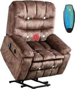 Phoenix Home Large Power Lift Recliner with Massage and Heat for Elderly, Heavy - Picture 1 of 24