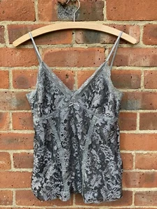 X 2 H&M Metallic Camisole Evening Tops. SILVER & GOLD UK10 - Picture 1 of 9