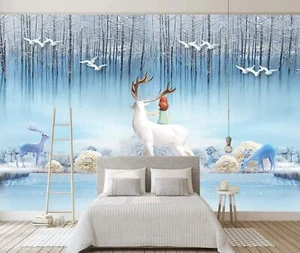 3D Pigeon Fawn ZHU2833 Wallpaper Wall Mural Removable Self-adhesive Zoe - Picture 1 of 5