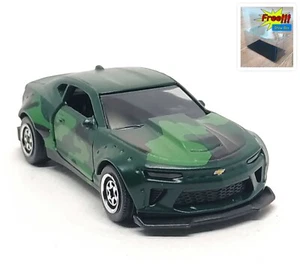 Majorette Chevrolet Camaro 2021 Camouflage Dark Green 1:64 3" no Package - Picture 1 of 8