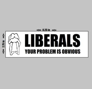 Vinyl Autoaufkleber - Anti Liberale Head Up Ass The Left Are Dumm Woke Witz - Bild 1 von 1