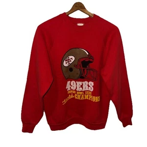 Vintage 80s San Francisco 49ers Sweatshirt Super Bowl XXIII Raglan Size Large. - Picture 1 of 13