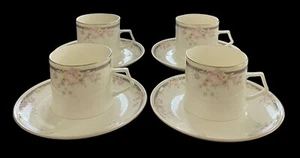 Set Of 4 Vintage Mikasa Narumi Rosette A9202 Cup & Saucer Sets Excellent - Picture 1 of 8