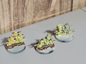 A18159 WARHAMMER AOS 40K CHAOS DAEMONS NURGLINGS BASES PRIMED MAGGOTKIN - Picture 1 of 5