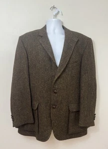 Orvis Harris Tweed Sakko Herren 42R Braun Wolle Country Hacking Sport Blazer - Bild 1 von 10