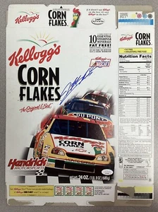 Jeff Gordon Signed Cereal Box Corn Flakes NASCAR Autograph #24 DuPont Car JSA - Picture 1 of 7