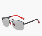 Polarized Sunglasses Men's Rimless Sunglasses Half Frame Men And  Women Sunglass