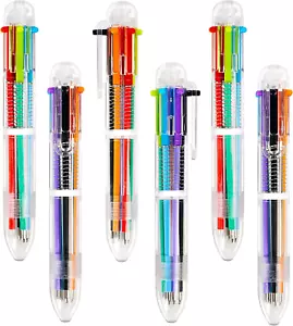 20 Pack 0.5Mm 6-In-1 Multicolor Ballpoint Pen 6 Colors Retractable Ballpoint Pen - Picture 1 of 12