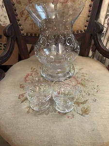 PARTYLITE Retired Large White Radiance Hurricane Candle Holder P8316/Two Votives - Picture 1 of 5