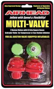 2x Boston Valves And Compressor Adapter Ski Tube Biscut Wakeboard Ski Inflatable - Picture 1 of 2