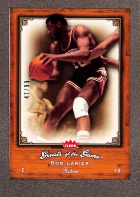 2005-06 Fleer Greats of the Game #28 Bob Lanier Gold Parallel /99 - Image 1 of 3
