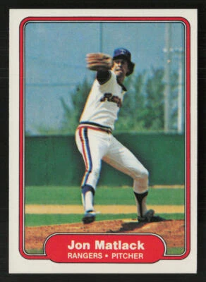 Jon Matlack 1982 Fleer #323 Texas Rangers Baseball Card - Image 1 of 2