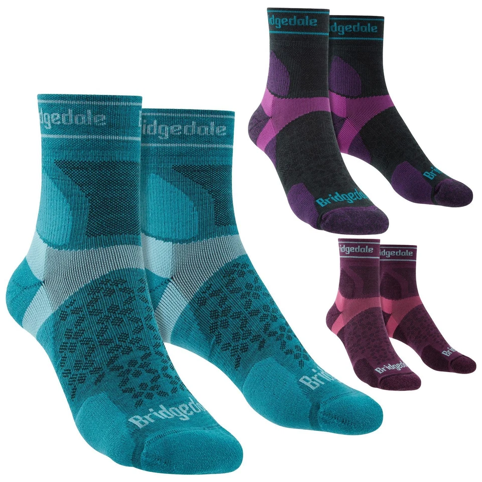 Meias femininas Bridgedale Trail Sport ultraleve T2 lã merino 3/4 tripulação - Imagem 1 de 1