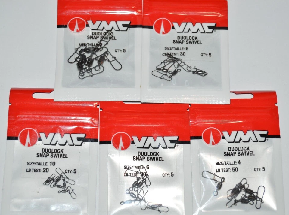 5 packs vmc duolock snap swivels  size 2 4 6 and 10  assortment - Image 1 of 4