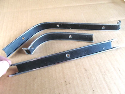 1971 AMC Javelin RH Horizontal Metal Dash Trim - All 3 Pieces - See Pics - Nice - Image 1 of 4