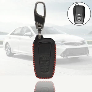 For Toyota Camry Corolla RAV4 3 Buttons Remote Key Fob Bag Leather Cover Case - Picture 1 of 9
