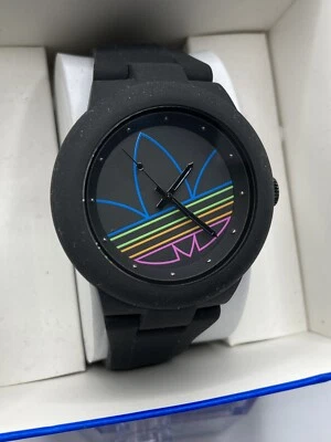 Nuevo con etiquetas Reloj Adidas ADH 3014 Unisex Negro Silicona Colorido Logo Unisex  Foto 1 de 4