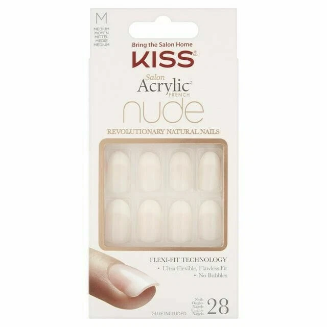 Kiss Salon Acrylic Nude French Nails - Beige