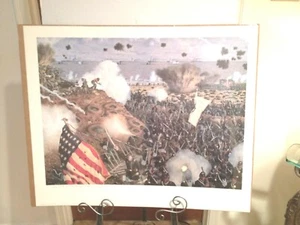 Assault on Battery Wagner Print by Ron Marlett Limited Edition Civil War Battle - Picture 1 of 2