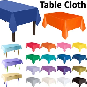 Plastic Table Cover Cloth Wipe Clean Party Tablecloth Covers Birthday Disposable - Picture 1 of 18