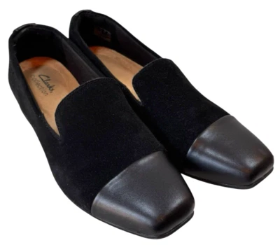 Zapatos Mocasines Colección Clarks Para Mujer Tilmont Talla 8 Gamuza Negra Foto 1 de 4