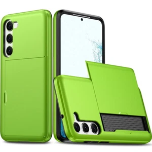 Custodia antiurto per Samsung S24 S23 Ultra S22 S21 FE supporto portafoglio carta cover PC - Foto 1 di 22