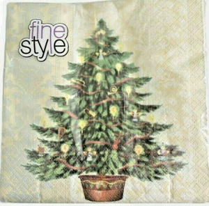Christmas Tree Paper Napkins Lunch Dinner 40 Ct Disposable Holiday Winter - Picture 1 of 12