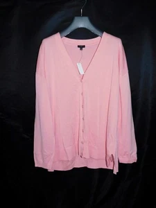 Talbots XLP PXL NWT Pink Cardigan Sweater V Neck Button Front Petite XL NEW - Picture 1 of 4