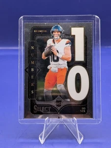 2024 Panini Select - Bo Nix NUMBERS (10) Rookie Insert #6 Denver Broncos - Picture 1 of 2